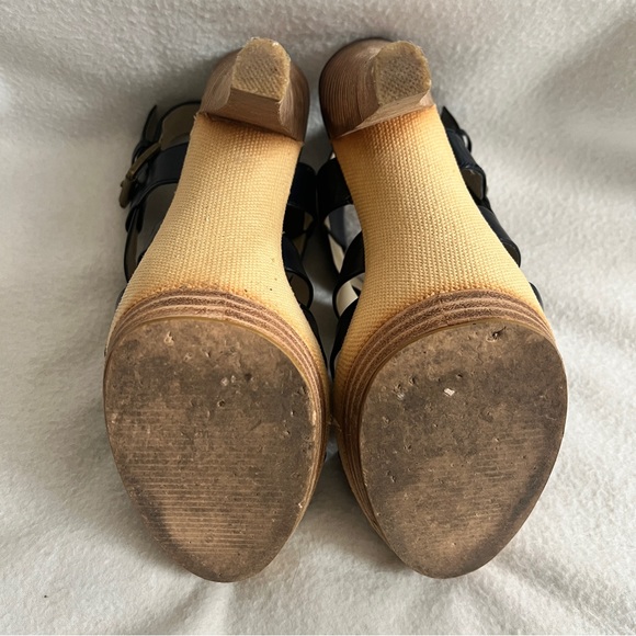 Colin Stuart Leather Strappy Platform Stilettos - Picture 12 of 15